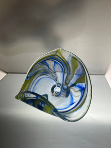 cerulean lemon feathered card holder