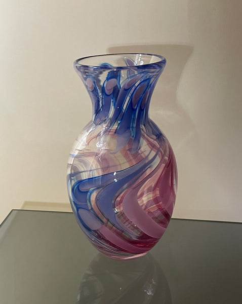 red/blue pink incalmo vase