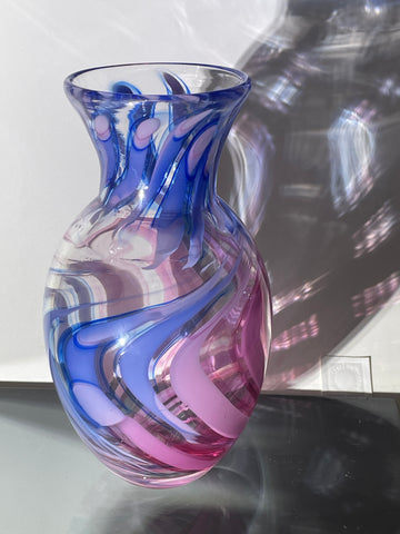 red/blue pink incalmo vase