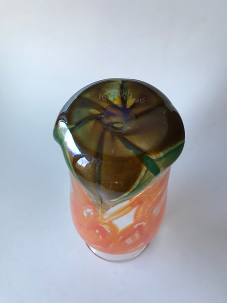 ~saffron / orange netted vase