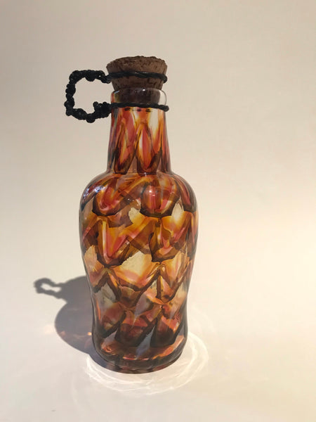 saffron / cerise with red luster amphora bottle